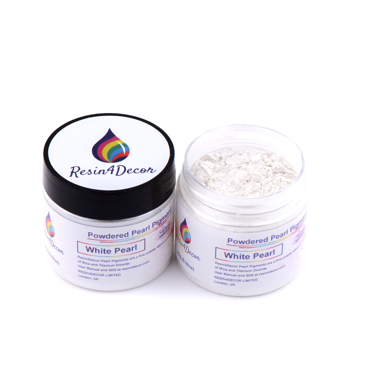 Resin4Decor White Pearl mica pigment, 1 oz