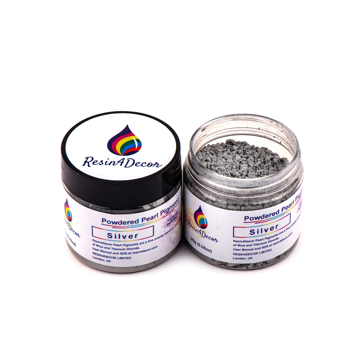 Resin4Decor Silver mica pigment, 1 oz