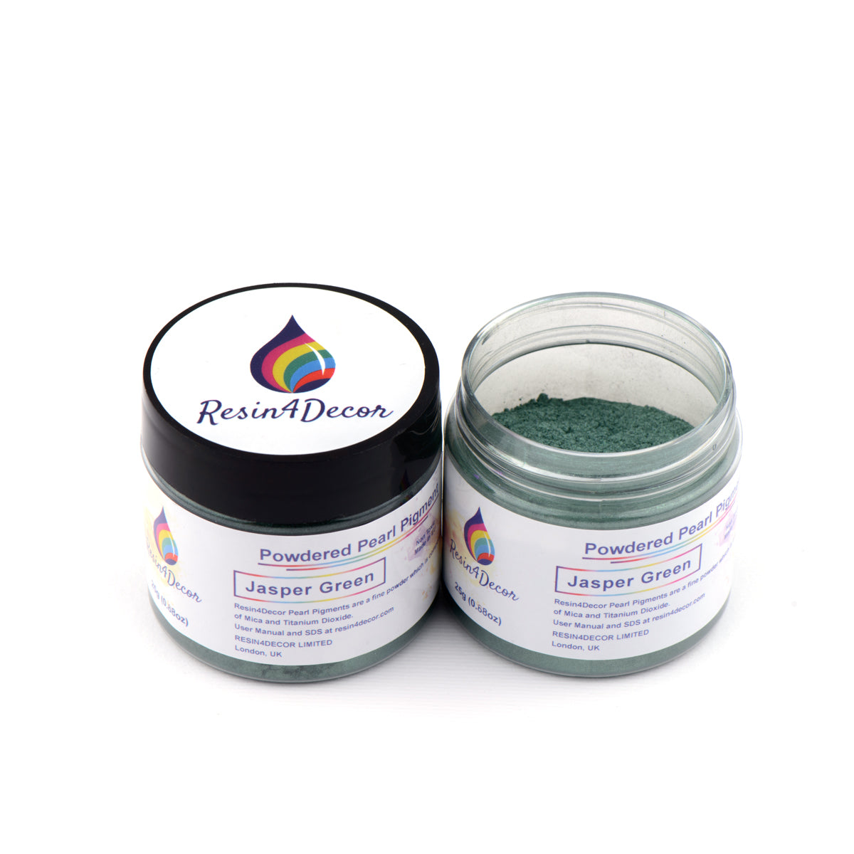 Resin4Decor Jasper Green mica pigment, 1 oz