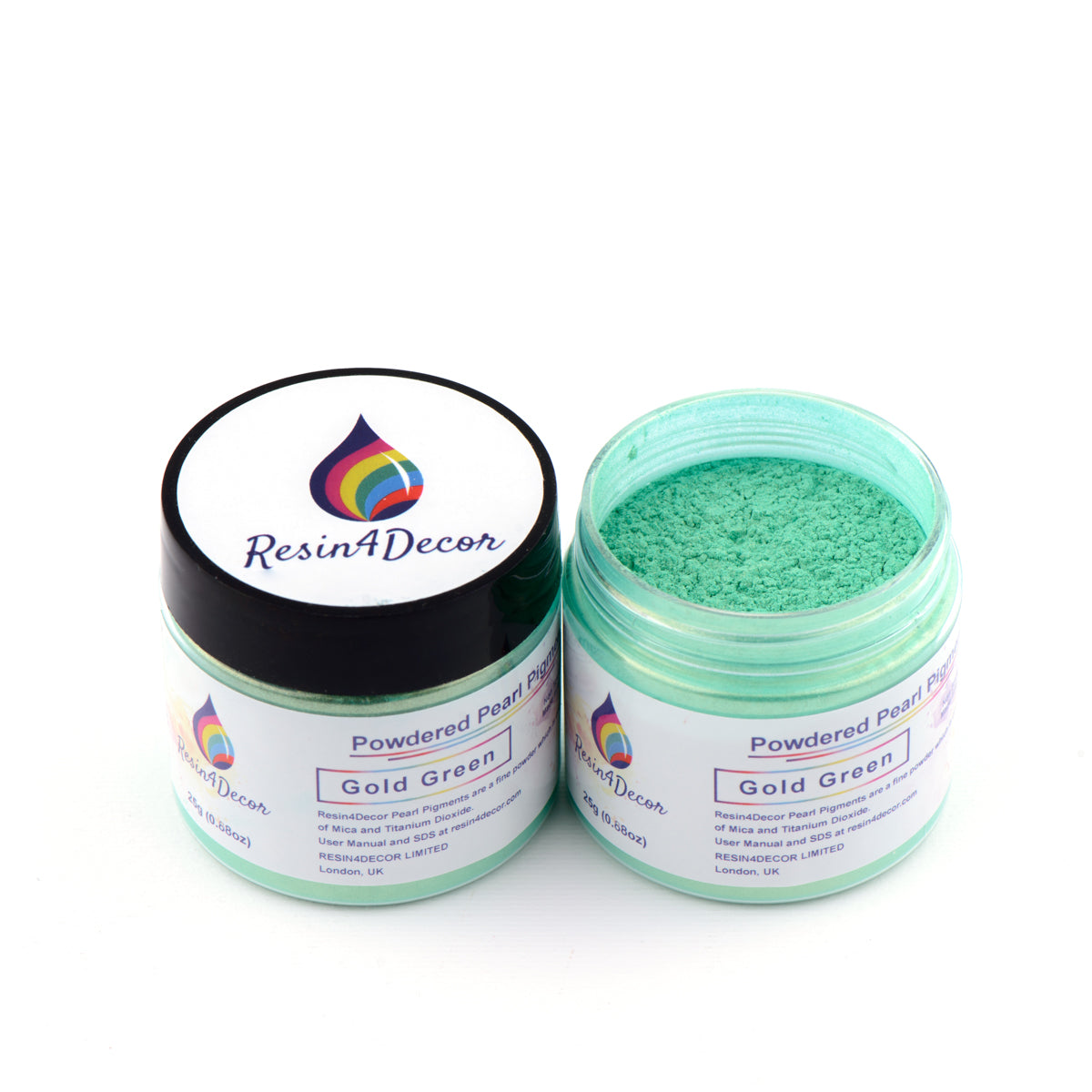 Resin4Decor Gold Green mica pigment, 1 oz